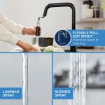 GROHE - QuickFix Start Elektronická dřezová baterie s výsuvnou sprškou, bateriové napájení, matná černá 1012432430