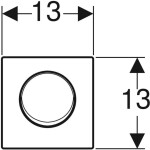 GEBERIT - Splachovací systémy Ovládání splachování pisoárů s pneumatickým ovládáním, tlačítko Mambo, kartáčovaný nerez 116.013.FW.1