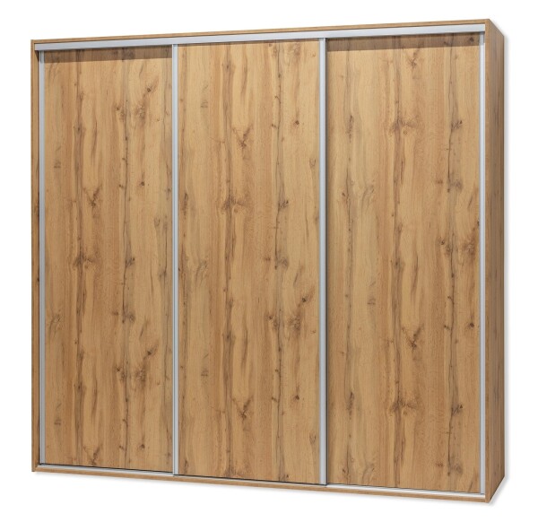 Nábytek Mikulík Skříň ONYX - 3x plné dveře (š 210-270 cm/v 220 cm) ROZMĚR: (š/v/h) 260 x 220 x 60 cm