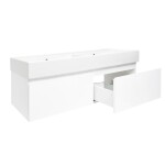 Koupelnová skříňka s umyvadlem SAT B-WAY 119x30x45 cm bílá lesk BWAY120WU2 BWAY120WU2