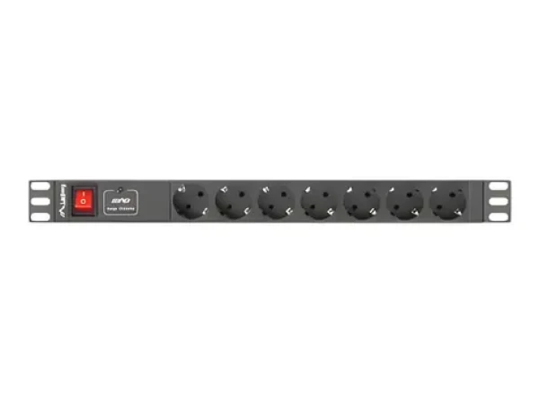 Lanberg PDU černá / Zásuvková lišta do racku / 19" / 1U / 7x Schuko / 16 A / 2 m (PDU-07F-0200-BK)