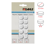 Dahle magnet plánovací, Ø 32 mm, 8 N, 10 ks, bílý