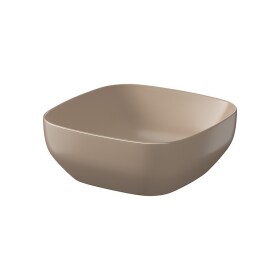 CERSANIT - Pultové umyvadlo LARGA čtvercové (38x38) hnědé mat, BOX K677-058