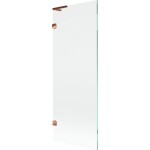 MEXEN/S - Lunar L vanová zástěna FIX 70 x 150, transparent, růžové zlato 897L-070-000-60-00