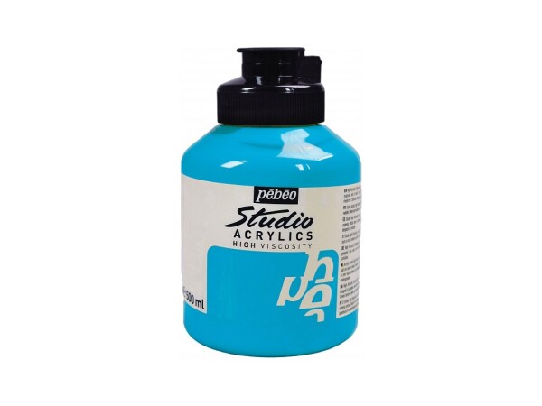 Pébéo Studio Acrylic 500 ml tyrkysově modrá