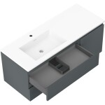MEXEN/S - Orio koupelnová skříňka 120 cm s umyvadlem Otis levá, 2S, 1D, grafit mat/bílá mat 91A13-12047-3-BBFFF66-W18L01