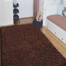 DumDekorace Čokoládový koberec SHAGGY