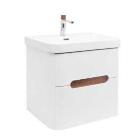 Koupelnová skříňka s umyvadlem a baterií SAT Fusion 57,5x53x45 cm bílá matná mat SATFUSION260WMWBA SATFUSION260WMWBA