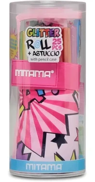 Mitama Glitter Roll Ice Cream růžová / Penál plný / rolovací / 25 ks (62908-90156)