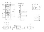 GEBERIT - Duofix Set předstěnové instalace, klozetu Oudee Vortex a sedátka softclose, tlačítko Sigma01, černá SANI11CA5151B