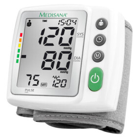 Medisana BW 315 / tlakoměr na zápěstí / LCD displej / paměť pro 2 osoby / 2x AAA / detekce arytmie / stupnice WHO (51072-M)