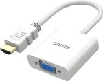 Unitek Y-6333C01 bílá / Adaptér HDMI na VGA / Full HD 60Hz / 0,15 m (Y-6333C01)