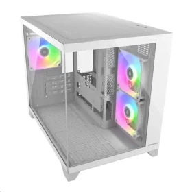 COUGAR FV150 RGB bílá / PC skříň / Mini Tower / micro-ATX / mini-ITX / tvrzené sklo / bez zdroje (CGR-2QA6W-RGB)