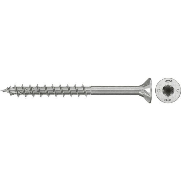 Fischer 574126 šrouby do dřevotřísky 4.5 mm 70 mm TX Nerezová ocel 100 ks