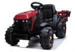 Mamido Dětský elektrický traktor Farmer s vlečkou a lopatou červený