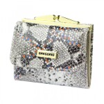 Luxusní dámská kožená mini peněženka Gregorio Garid, šedo-oranžová