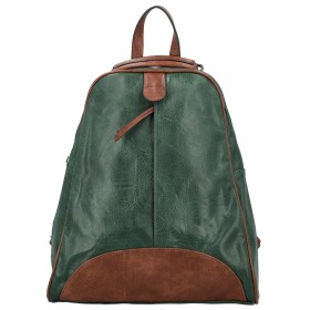 Trendy dámský koženkový kabelko-batůžek Lykos, zelený