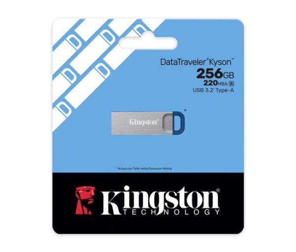 Kingston Flash Disk 256GB USB3.2 Gen 1 DataTraveler Kyson, R:220 MB/s EDF_443793