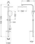 MEXEN/S - Q22 chrom sprchový sloup 798222295-00