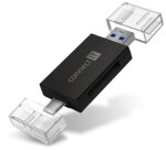 CONNECT IT černá / čtečka SD a MikroSD karet/ USB-A USB-C (CFF-1020-BK)