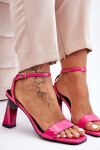 Patentované sandály na podpatku Fuchsie Owen 38