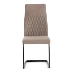 Židle jídelní, cappucino látka, černý kov