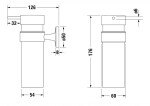 DURAVIT - Starck T Dávkovač mýdla s držákem, chrom/mléčné sklo 0099351000