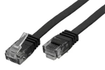 Goobay 95384 černá / Patch kabel / Cat6 U/UTP / plochý / 2m (95384)