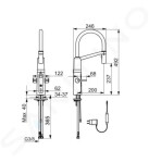 HANSA - Fit Elektronická dřezová baterie Hybrid, bezdotyková, černá/chrom 65252213