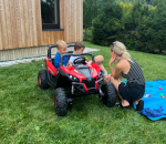 Mamido Elektrické autíčko Buggy SuperStar 4x4 - MP4 červená