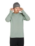 Pánské merino tričko s dlouhým rukávem ICEBREAKER Mens Tech Lite III LS Relaxed Pocket Te, Moss velikost: XL