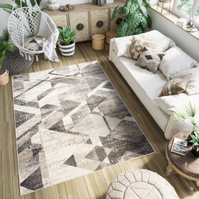 DumDekorace DumDekorace Všestranný moderní koberec geometrickým vzorem odstínech hnědé