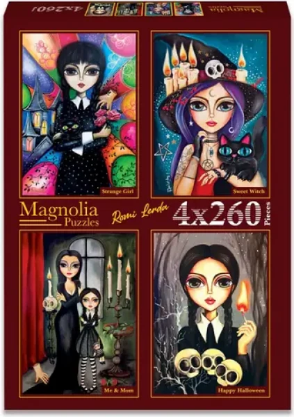 MAGNOLIA Puzzle Zvláštní holka, Milá čarodějnice, Já s mámou, Šťastný Halloween