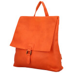 Stylový dámský koženkový kabelko-batoh Octavius, oranžový