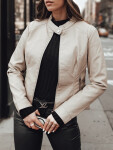SKINVEX dámská přechodná kožená bunda béžová FashionStreet TY4744 XL