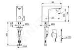 HANSA - Electra Termostatická elektronická umyvadlová baterie, bateriové napájení, Bluetooth, matná černá 9210221933