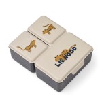 LIEWOOD Svačinový box Driss Tiger / Sandy 1,2 l, béžová barva