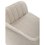 Židle jídelní, krémová látka, černý kov