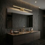 Koupelnové nástěnné LED svítidlo APP1862-1W 80 cm GOLD OSW-66015