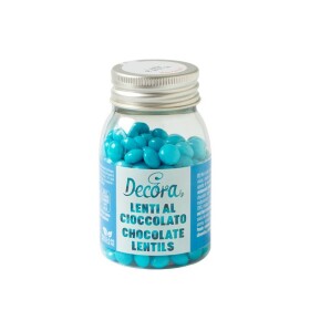 Decora čokoládové mini lentilky modré (80 g)
