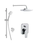 Kielle Sprchový set s baterií pod omítku, pro 2 spotřebiče, s příslušenstvím a tělesem, chrom 20623SP10
