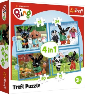 Puzzle Bing: Roční období 4v1 (12,15,20,24 dílků)