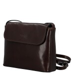 Trendy dámská kožená crossbody kabelka Georga, tmavě hnědá