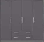 Šatní skříň Smart SR1 Varianta: Se zrcadlem, Barva korpusu + barva dveří: Dub sonoma + Bílá