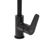Dřezová baterie SAT Project s otočným ramínkem černá matná SATBSPRO280C SATBSPRO280C