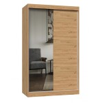 FRONTI Šatní skříň IGA 120 se zrcadlem Dub artisan 15159