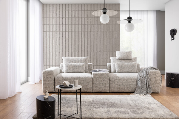Pohovka Bastia 1,5BL+panel+1,5BP látka: Castel 39