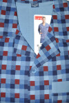 Pánské rozepínané pyžamo Luna 797 3XL-4XL modrá 3xl