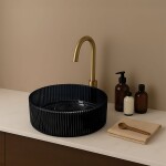 REA - Umyvadlo na desku Ingrid 36x36 Black REA-U8520