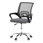 Dětská židle, výškově nastavitelná, šedá síťovina, KA-L103 GREY